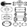 Vector set of calligraphic design elements Royalty Free Stock Photo