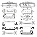 Vector set of calligraphic design elements Royalty Free Stock Photo