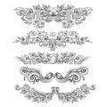 Vector set of calligraphic design elements Royalty Free Stock Photo