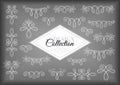 Vector Set of Calligraphic Design Elements and Page Decorations Royalty Free Stock Photo