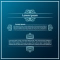 Vector set. Calligraphic vintage elements Royalty Free Stock Photo
