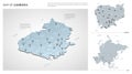 Vector set of Cambodia country.