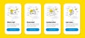 Vector set of Car leasing, Checked calculation and Buying accessory line icons set. Vector