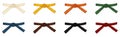 Vector Set of Cartoon Color Karate Belts