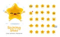 Vector set of cartoon images of Star. Vector Illustration Royalty Free Stock Photo