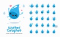 Vector set of cartoon images of Water. Vector Illustration
