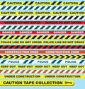 Vector Set: Caution Tape Labels