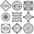 Vector Set of Celtic Knotwork Vintage Labels