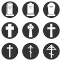 Vector Set of Cemetery Icons