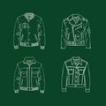 Vector Set of Chalk Jacket Illustrations