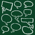 Vector Set of Sketch Hand Drawn Comics Bubbles Royalty Free Stock Photo