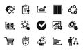 Vector set of Chart, Ab testing and Ranking star icons simple set. Vector