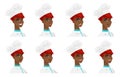 Vector set of chef-cooker characters.
