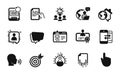 Vector set of Chemistry experiment, Start business and Hold document icons simple set. Vector