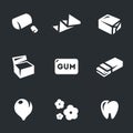 Vector Set of chewing Gum Icons.