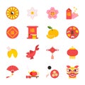 Vector set of chinese traditional new year symbols