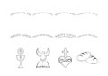 Vector set of christian religious icons Royalty Free Stock Photo