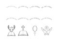 Vector set of christian religious icons Royalty Free Stock Photo
