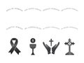 Vector set of christian religious icons Royalty Free Stock Photo