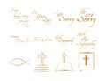 Vector set of christian religious icons Royalty Free Stock Photo
