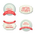 Vector set of Christmas badges and labels.