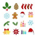 vector set of christmas decoration elements Royalty Free Stock Photo