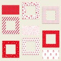 Vector set of Christmas frames, Christmas pattern