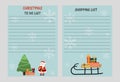 Vector set with Christmas holiday to do lists. Winter party organizator. Holidays to do, wish, shopping.Vector set with Christmas Royalty Free Stock Photo