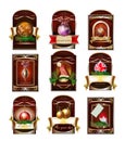 Vector set of Christmas tags labels