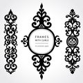 Vector set with classical ornament in Victorian style.