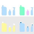 Vector set of cleaning supplies