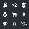 Vector Set of Cloning sheep Icons.