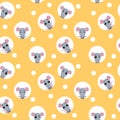 Vector set collection design seamless pattern with animal rat. Rat looks out of the holes in the cheese Royalty Free Stock Photo