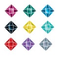 Vector set of coloful stones