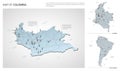 Vector set of Colombia country.