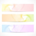 Vector set: Colorful Banners. Curve pattern