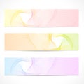 Vector set: Colorful Banners. Curve pattern Royalty Free Stock Photo