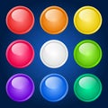 Vector set colorful buttons. Royalty Free Stock Photo