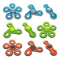 Vector set of colorful Fidget Spinners