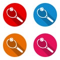 Vector set colorful flat icons tennis