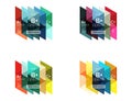 Vector set of colorful geometric infographics Royalty Free Stock Photo