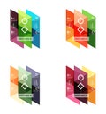 Vector set of colorful geometric infographics Royalty Free Stock Photo