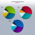 Vector set of colorful pie charts - for your Royalty Free Stock Photo