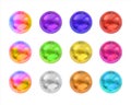 Vector Set of Colorful Spheres Colorful Balls Set Isolated on White Background, 3D Spheres Collection, Different Colors Royalty Free Stock Photo