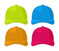 vector set of colorful sport caps Royalty Free Stock Photo