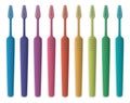 Vector set of colorful toothbrushes