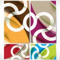 Vector set of colorful unique backgrounds