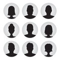 Vector set of colorful user profile illustrations