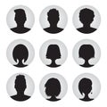 Vector set of colorful user profile illustrations