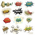 Vector set of comics icons Royalty Free Stock Photo